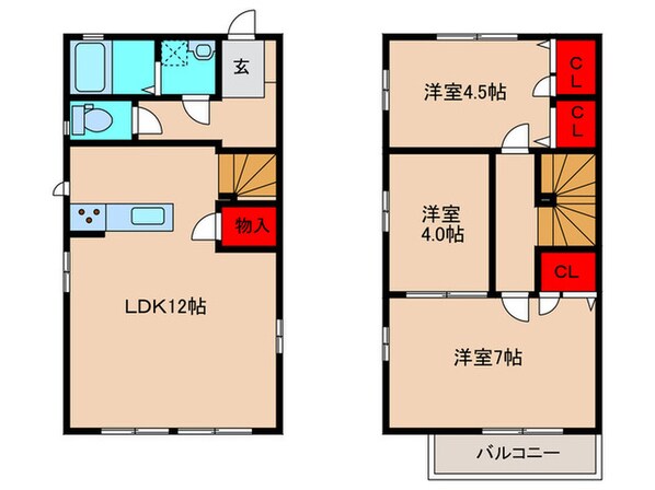 箕面6丁目戸建（東）の物件間取画像